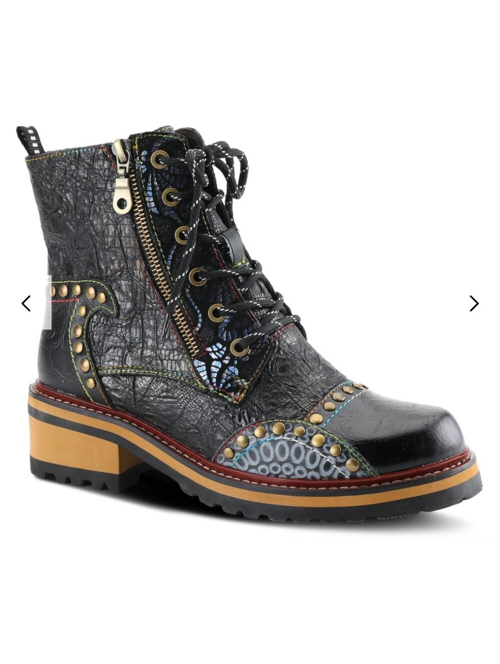 Spring Step L'ARTISTE Rugup Booties Black Artistic Beautiful Unique Women's